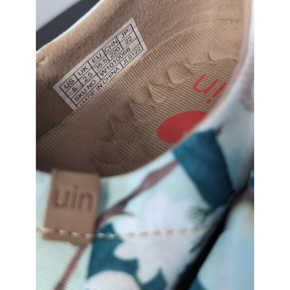 Uin floral slip on art painted travel shoe sz 5 minty peony Toledo - Picture 9 of 9